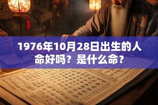 1976年10月28日出生的人命好吗?是什么命? 1976年10月28日出生的人命好吗?是什么命?