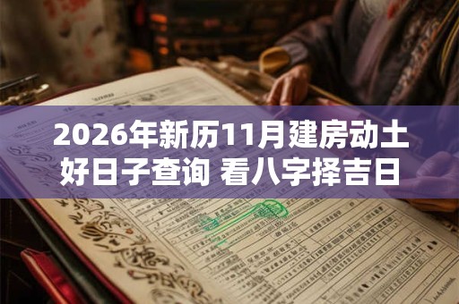2026年新历11月建房动土好日子查询 看八字择吉日 2026年新历11月建房动土好日子查询 看八字择吉日