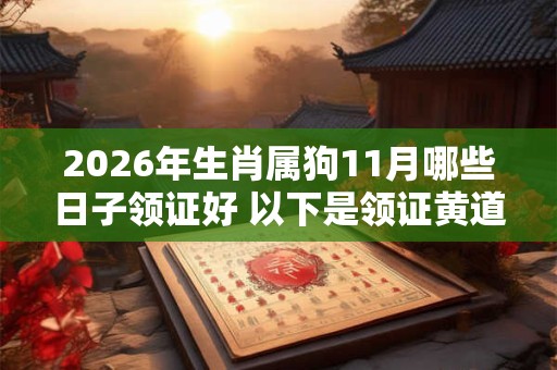 2026年生肖属狗11月哪些日子领证好 以下是领证黄道吉日 2026年生肖属狗11月哪些日子领证好 以下是领证黄道吉日