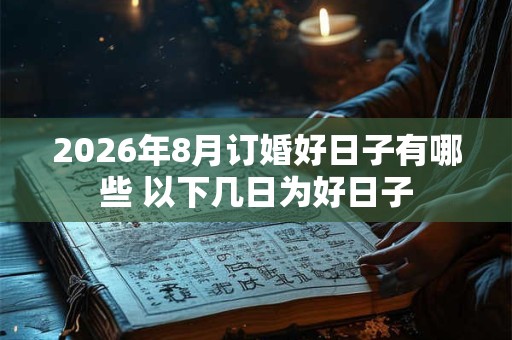 2026年8月订婚好日子有哪些 以下几日为好日子 2026年8月订婚好日子有哪些 以下几日为好日子