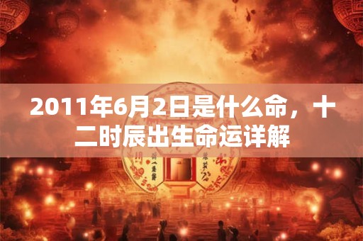 2011年6月2日是什么命,十二时辰出生命运详解 2011年6月2日是什么命,十二时辰出生命运详解
