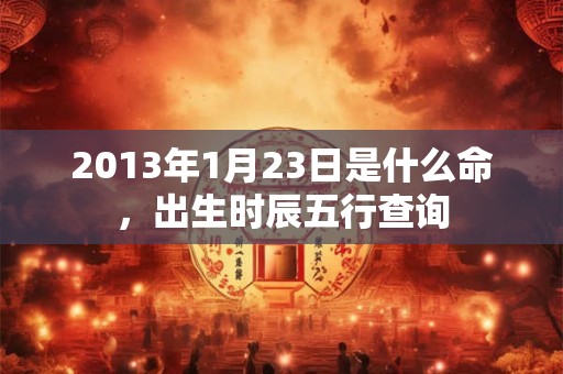 2013年1月23日是什么命,出生时辰五行查询 2013年1月23日是什么命,出生时辰五行查询