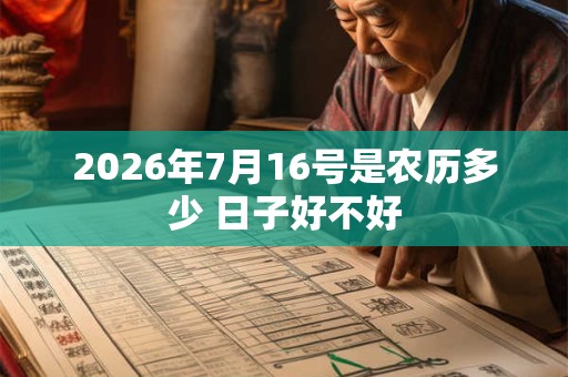 2026年7月16号是农历多少 日子好不好 2026年7月16号是农历多少 日子好不好