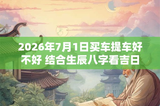 2026年7月1日买车提车好不好 结合生辰八字看吉日 2026年7月1日买车提车好不好 结合生辰八字看吉日
