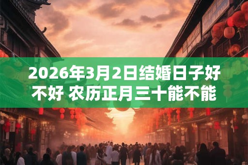 2026年3月2日结婚日子好不好 农历正月三十能不能办酒席