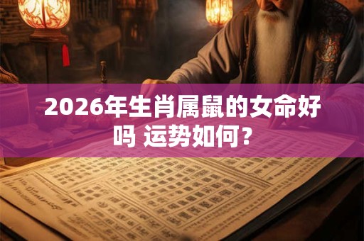2026年生肖属鼠的女命好吗 运势如何? 2026年生肖属鼠的女命好吗 运势如何?