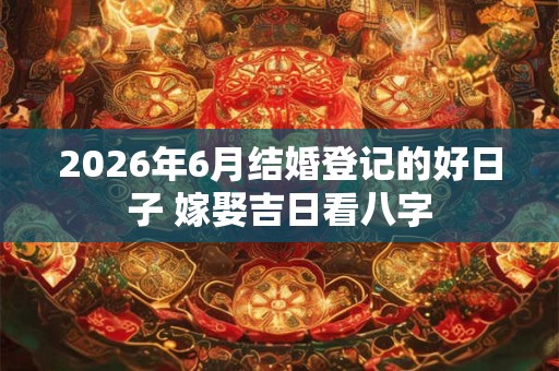 2026年6月结婚登记的好日子 嫁娶吉日看八字