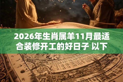 2026年生肖属羊11月最适合装修开工的好日子 以下几天就不错 2026年生肖属羊11月最适合装修开工的好日子 以下几天就不错