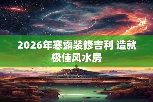 2026年寒露装修吉利 造就极佳风水房 2026年寒露装修吉利 造就极佳风水房
