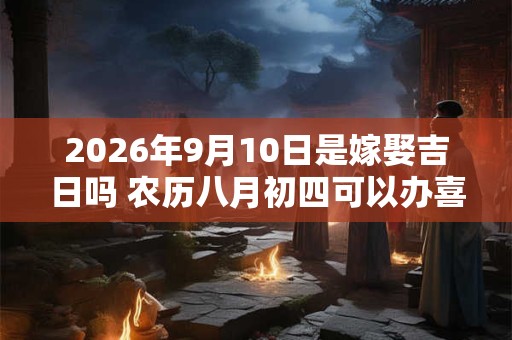 2026年9月10日是嫁娶吉日吗 农历八月初四可以办喜酒吗
