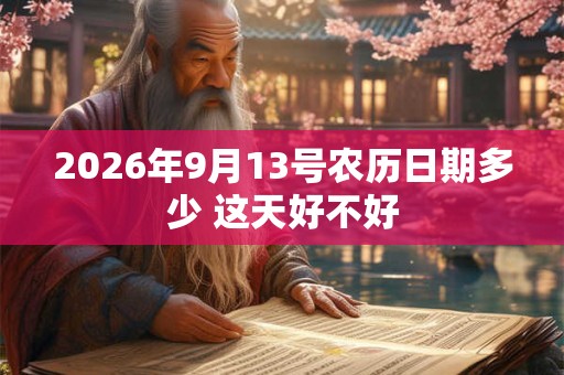 2026年9月13号农历日期多少 这天好不好 2026年9月13号农历日期多少 这天好不好