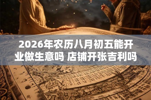 2026年农历八月初五能开业做生意吗 店铺开张吉利吗 2026年农历八月初五能开业做生意吗 店铺开张吉利吗