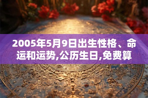 2005年5月9日出生性格、命运和运势,公历生日,免费算命 2005年5月9日出生性格、命运和运势,公历生日,免费算命