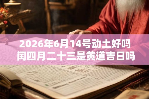 2026年6月14号动土好吗 闰四月二十三是黄道吉日吗