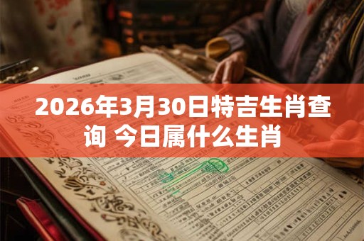 2026年3月30日特吉生肖查询 今日属什么生肖