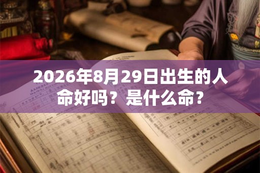 2026年8月29日出生的人命好吗?是什么命? 2026年8月29日出生的人命好吗?是什么命?