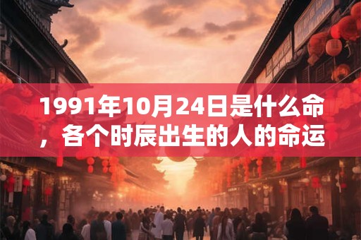 1991年10月24日是什么命，各个时辰出生的人的命运