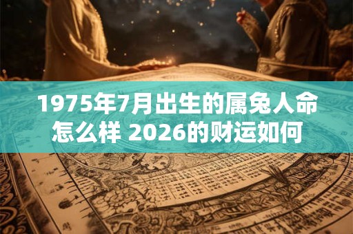 1975年7月出生的属兔人命怎么样 2026的财运如何 1975年7月出生的属兔人命怎么样 2026的财运如何