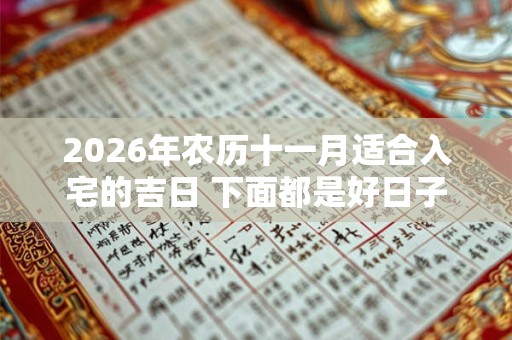 2026年农历十一月适合入宅的吉日 下面都是好日子 2026年农历十一月适合入宅的吉日 下面都是好日子