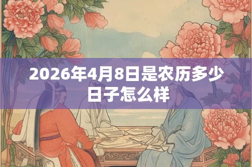 2026年4月8日是农历多少 日子怎么样 2026年4月8日是农历多少 日子怎么样