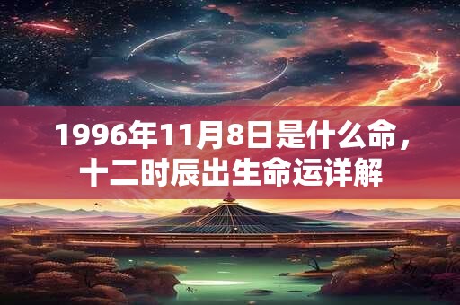 1996年11月8日是什么命,十二时辰出生命运详解 1996年11月8日是什么命,十二时辰出生命运详解
