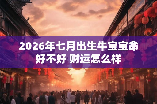 2026年七月出生牛宝宝命好不好 财运怎么样