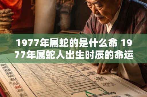 1977年属蛇的是什么命 1977年属蛇人出生时辰的命运详解 1977年属蛇的是什么命 1977年属蛇人出生时辰的命运详解