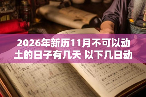 2026年新历11月不可以动土的日子有几天 以下几日动土不好 2026年新历11月不可以动土的日子有几天 以下几日动土不好