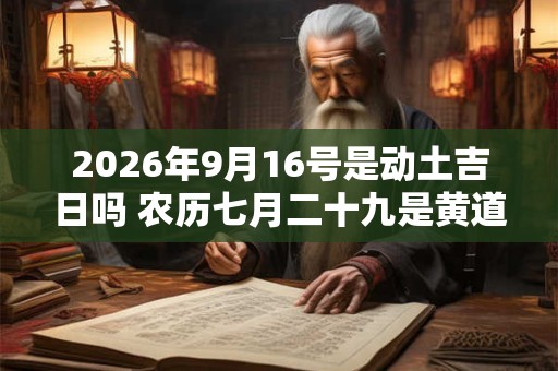 2026年9月16号是动土吉日吗 农历七月二十九是黄道吉日吗