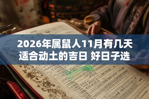 2026年属鼠人11月有几天适合动土的吉日 好日子选择看八字 2026年属鼠人11月有几天适合动土的吉日 好日子选择看八字