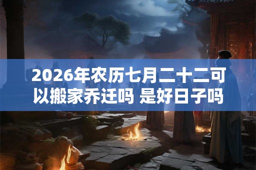 2026年农历七月二十二可以搬家乔迁吗 是好日子吗