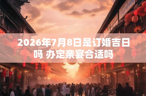 2026年7月8日是订婚吉日吗 办定亲宴合适吗