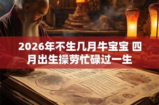 2026年不生几月牛宝宝 四月出生操劳忙碌过一生 2026年不生几月牛宝宝 四月出生操劳忙碌过一生