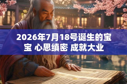 2026年7月18号诞生的宝宝 心思缜密 成就大业 2026年7月18号诞生的宝宝 心思缜密 成就大业