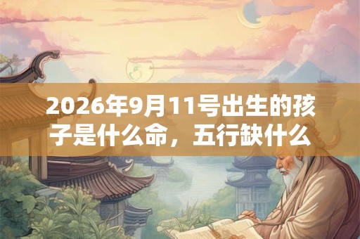 2026年9月11号出生的孩子是什么命，五行缺什么