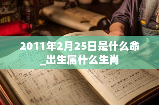 2011年2月25日是什么命_出生属什么生肖 2011年2月25日是什么命_出生属什么生肖