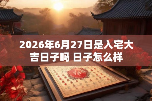 2026年6月27日是入宅大吉日子吗 日子怎么样 2026年6月27日是入宅大吉日子吗 日子怎么样