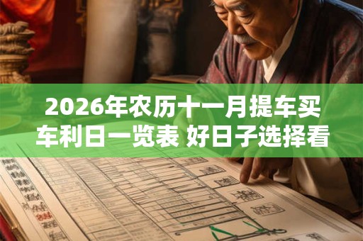 2026年农历十一月提车买车利日一览表 好日子选择看八字 2026年农历十一月提车买车利日一览表 好日子选择看八字