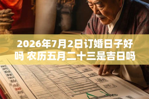 2026年7月2日订婚日子好吗 农历五月二十三是吉日吗 2026年7月2日订婚日子好吗 农历五月二十三是吉日吗