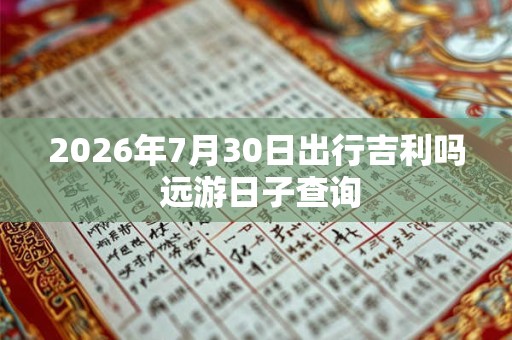 2026年7月30日出行吉利吗 远游日子查询 2026年7月30日出行吉利吗 远游日子查询