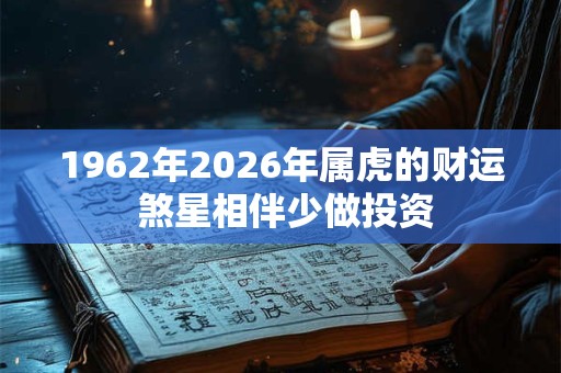 1962年2026年属虎的财运 煞星相伴少做投资 1962年2026年属虎的财运 煞星相伴少做投资