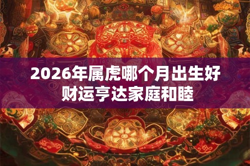 2026年属虎哪个月出生好 财运亨达家庭和睦 2026年属虎哪个月出生好 财运亨达家庭和睦