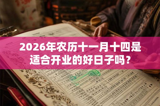 2026年农历十一月十四是适合开业的好日子吗？