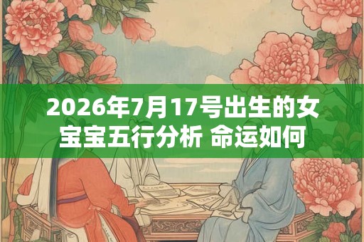 2026年7月17号出生的女宝宝五行分析 命运如何 2026年7月17号出生的女宝宝五行分析 命运如何