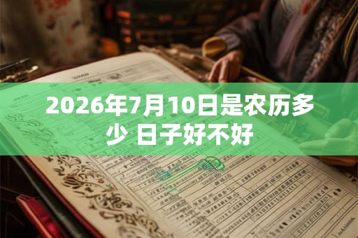 2026年7月10日是农历多少 日子好不好 2026年7月10日是农历多少 日子好不好