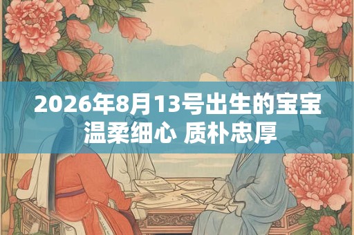 2026年8月13号出生的宝宝 温柔细心 质朴忠厚 2026年8月13号出生的宝宝 温柔细心 质朴忠厚
