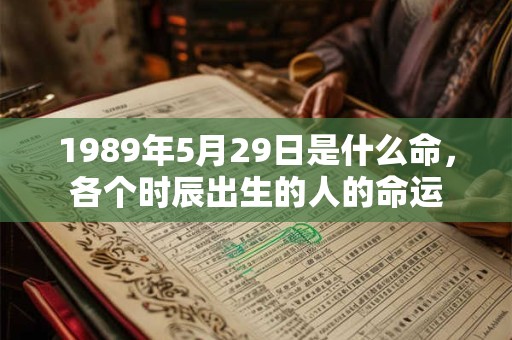 1989年5月29日是什么命,各个时辰出生的人的命运 1989年5月29日是什么命,各个时辰出生的人的命运