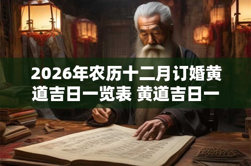 2026年农历十二月订婚黄道吉日一览表 黄道吉日一览表 2026年农历十二月订婚黄道吉日一览表 黄道吉日一览表