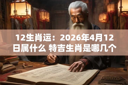 12生肖运:2026年4月12日属什么 特吉生肖是哪几个 12生肖运:2026年4月12日属什么 特吉生肖是哪几个