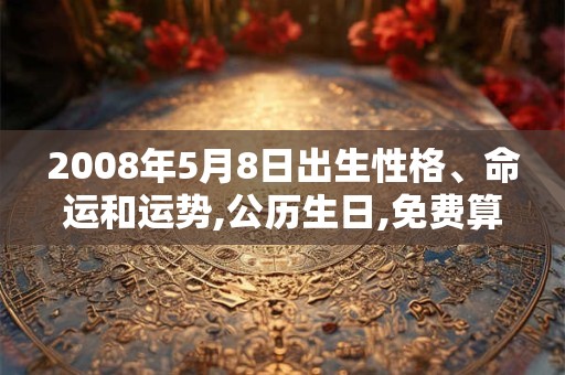 2008年5月8日出生性格、命运和运势,公历生日,免费算命 2008年5月8日出生性格、命运和运势,公历生日,免费算命